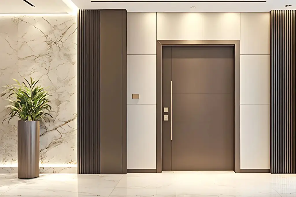 WPC doors UAE — termite-proof interior door by Fatima Doors Industry Umm Al Quwain