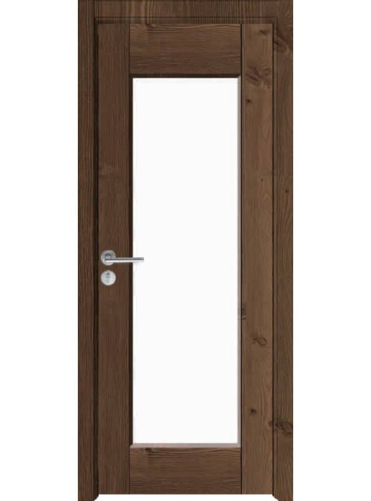 WPC glass door FDI-9046 — frosted glass panel in reinforced WPC frame modern interior door UAE