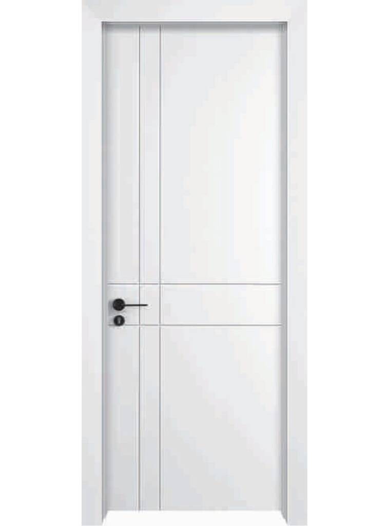 WPC painted door FDI-9509 — custom colour satin finish interior door for UAE villas and apartments