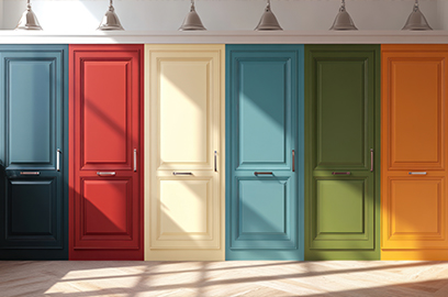 WPC painted doors UAE — termite-proof interior door by Fatima Doors Industry Umm Al Quwain