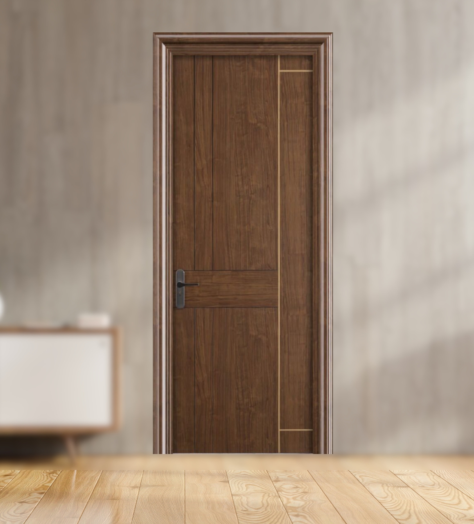 WPC engraved door UAE — custom carved luxury door by Fatima Doors Industry