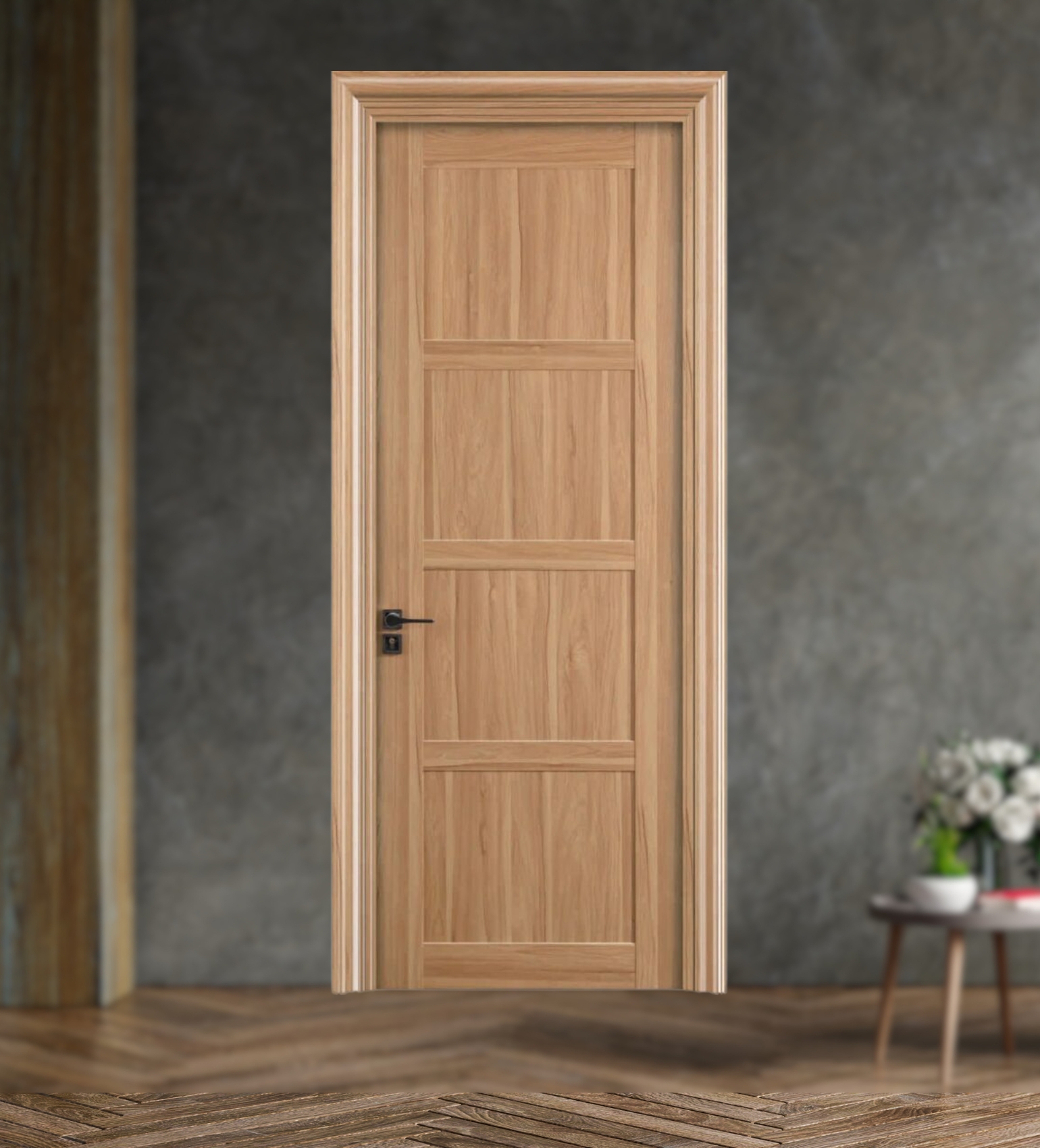 WPC assembly door UAE — modular fast-install door for large residential projects