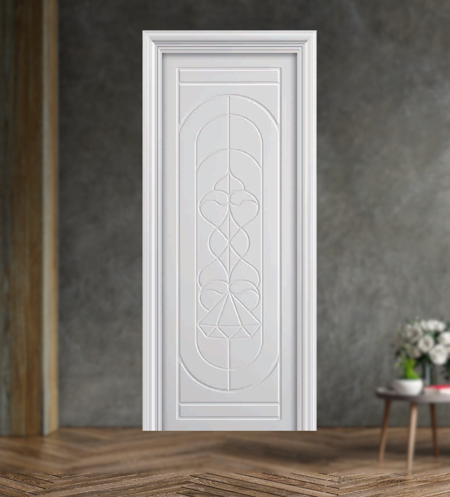 WPC painted door UAE — custom colour smooth-finish interior door 100% UAE-made