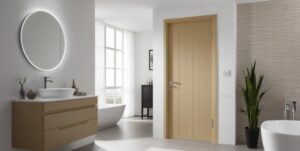 WPC doors UAE — termite-proof interior door by Fatima Doors Industry Umm Al Quwain