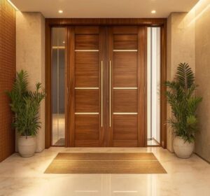 WPC doors UAE — termite-proof interior door by Fatima Doors Industry Umm Al Quwain