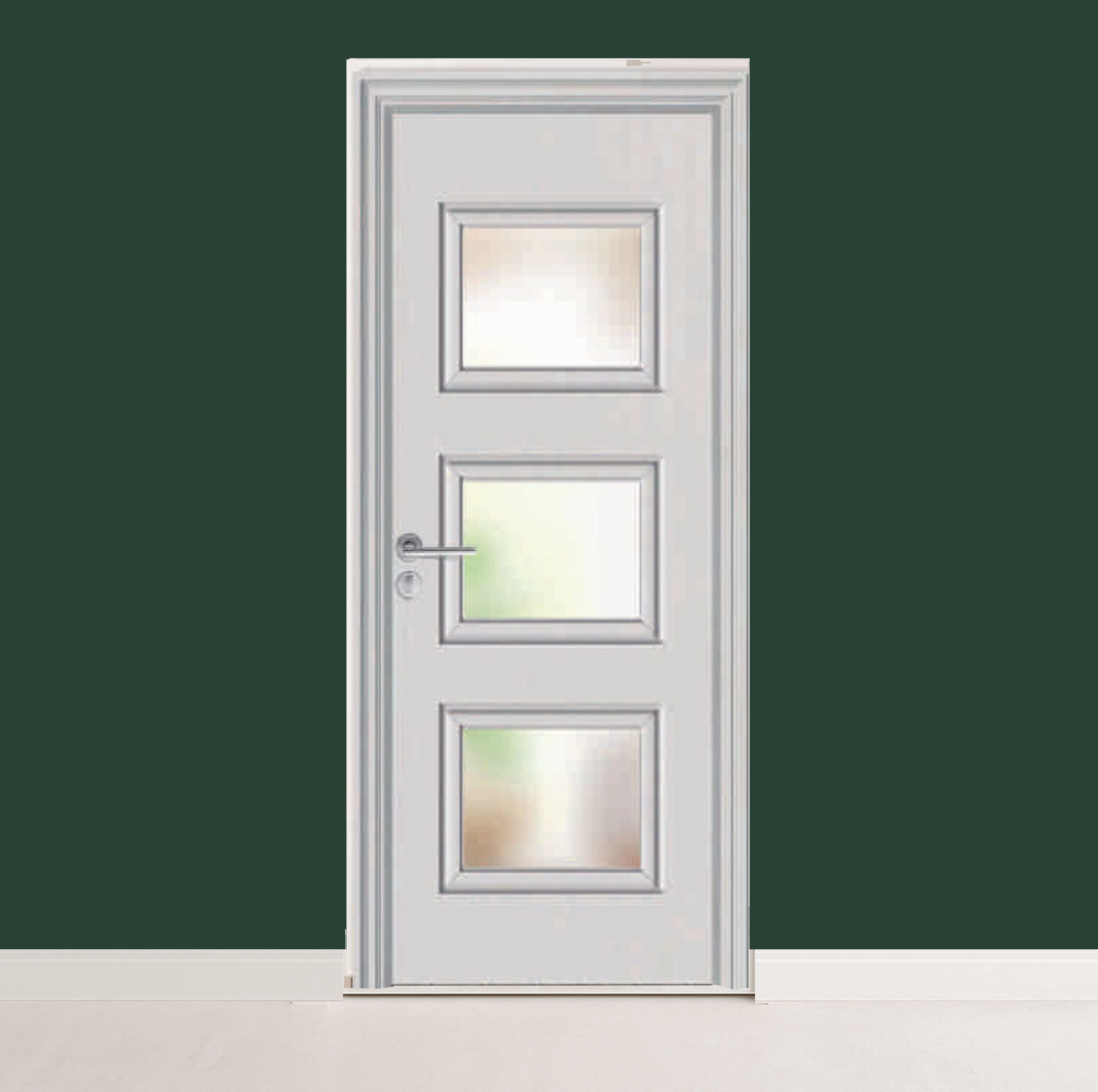 Interior after WPC glass door installation — light- filled modern space with glass WPC door UAE