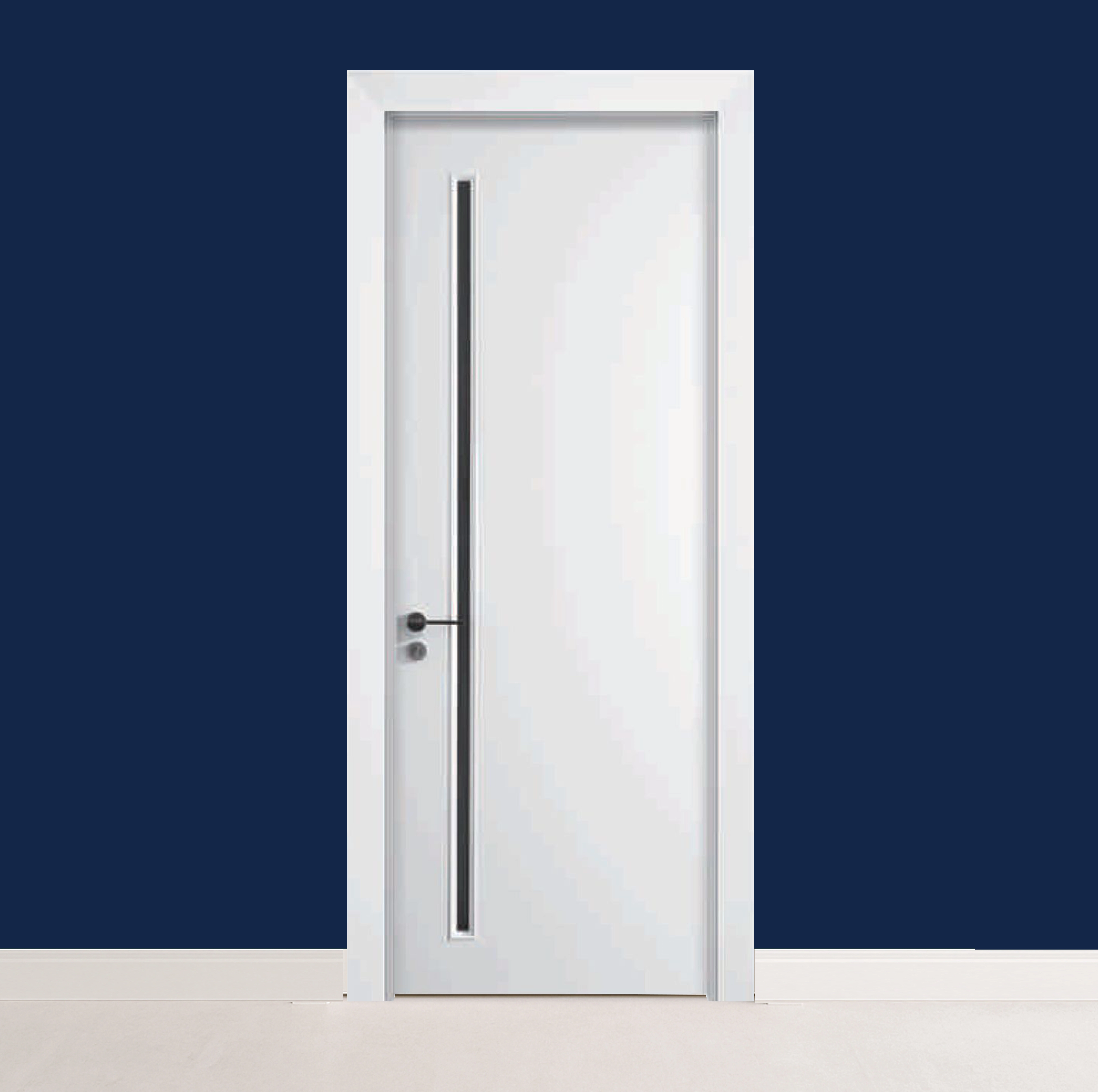 Interior after WPC painted door installation — smooth factory-painted WPC door fitted UAE home