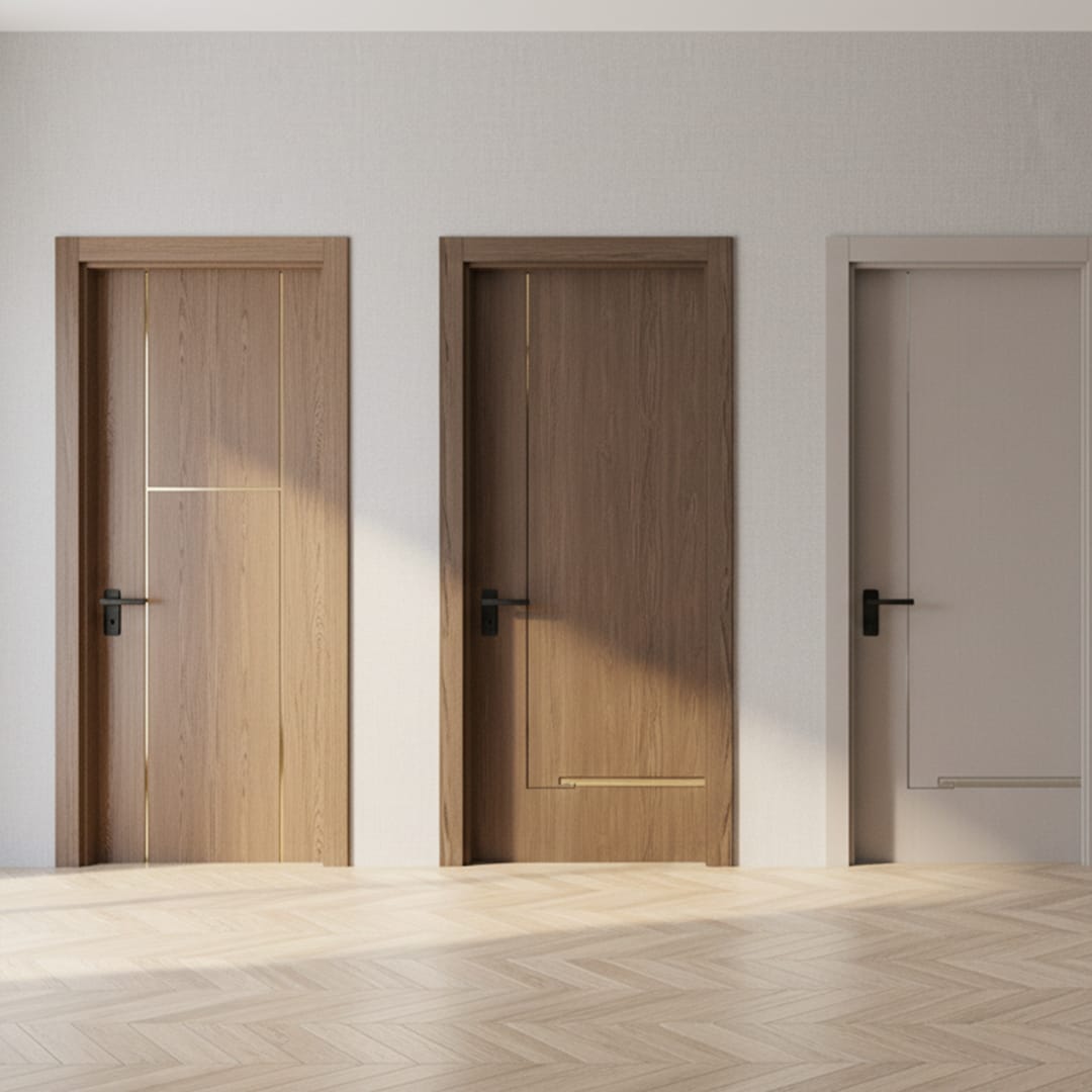 WPC painted doors UAE — termite-proof interior door by Fatima Doors Industry Umm Al Quwain