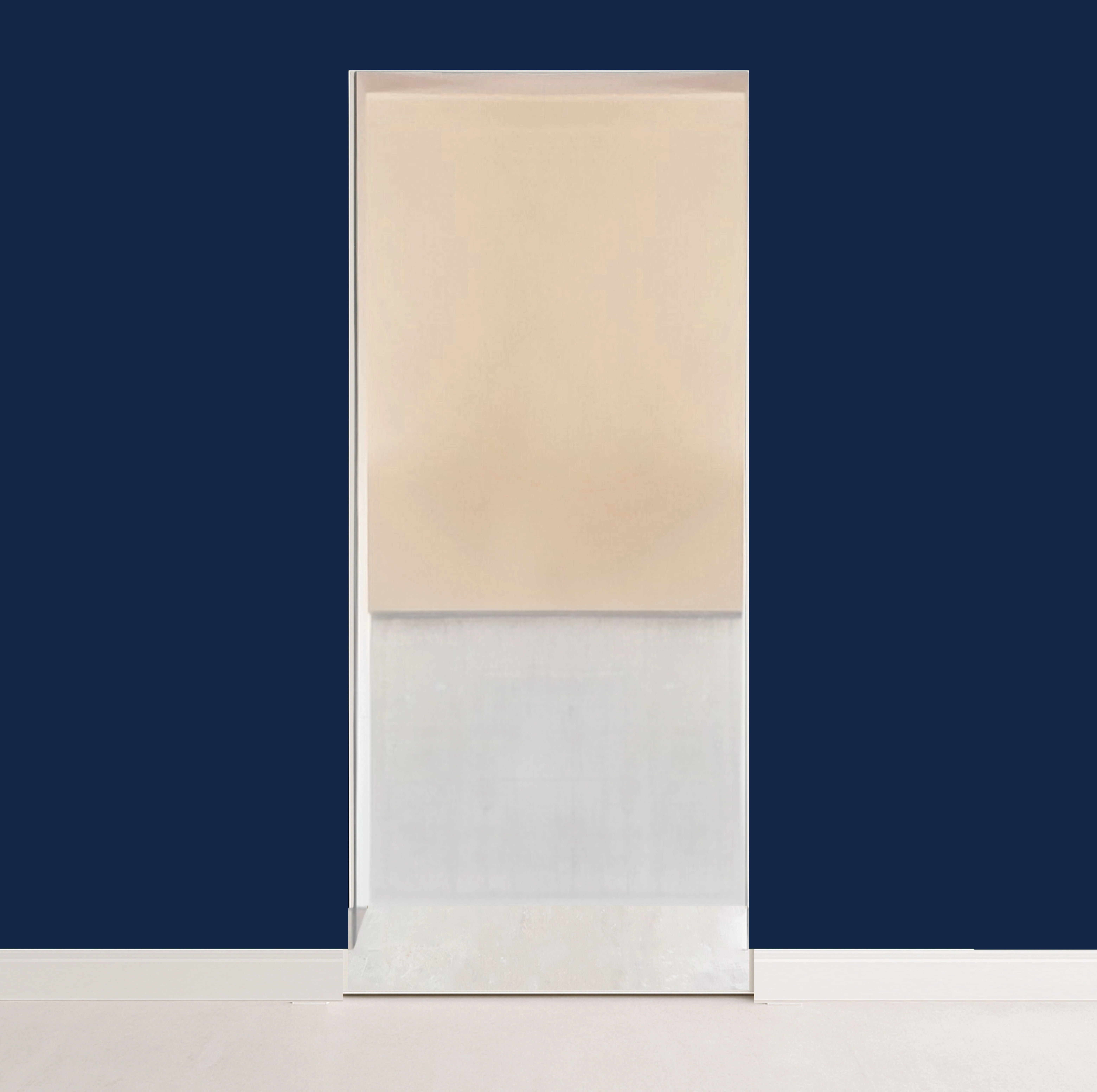 Interior before WPC painted door installation — old door replaced with custom colour WPC UAE renovation