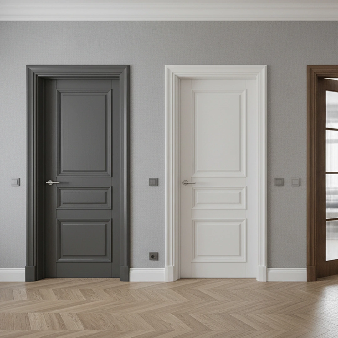 WPC doors UAE — termite-proof interior door by Fatima Doors Industry Umm Al Quwain