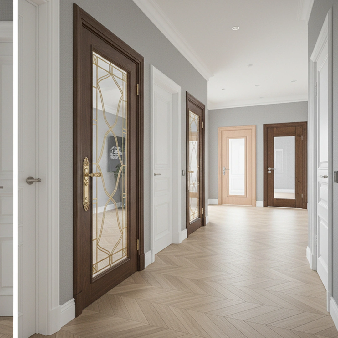 WPC painted doors UAE — termite-proof interior door by Fatima Doors Industry Umm Al Quwain