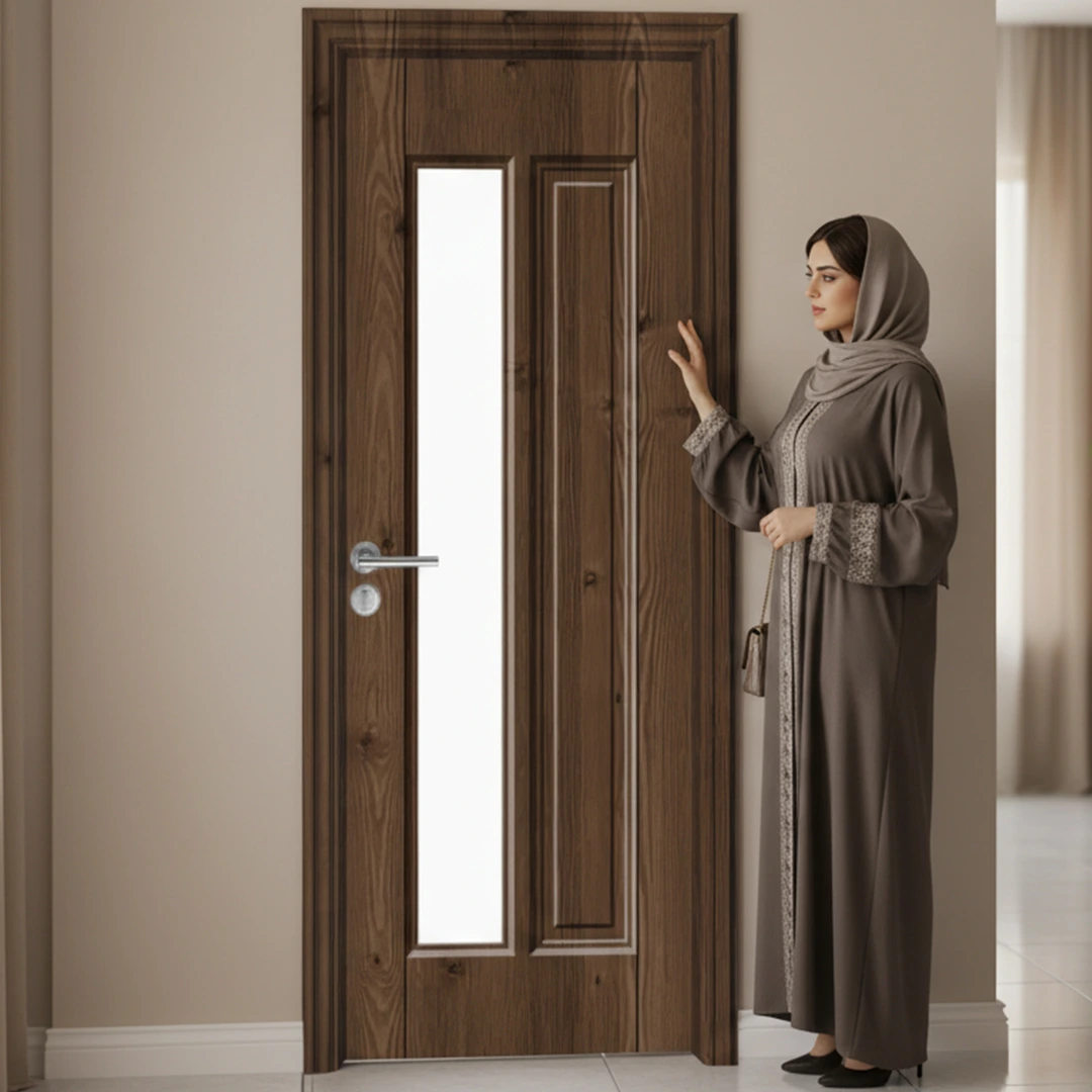 WPC painted doors UAE — termite-proof interior door by Fatima Doors Industry Umm Al Quwain