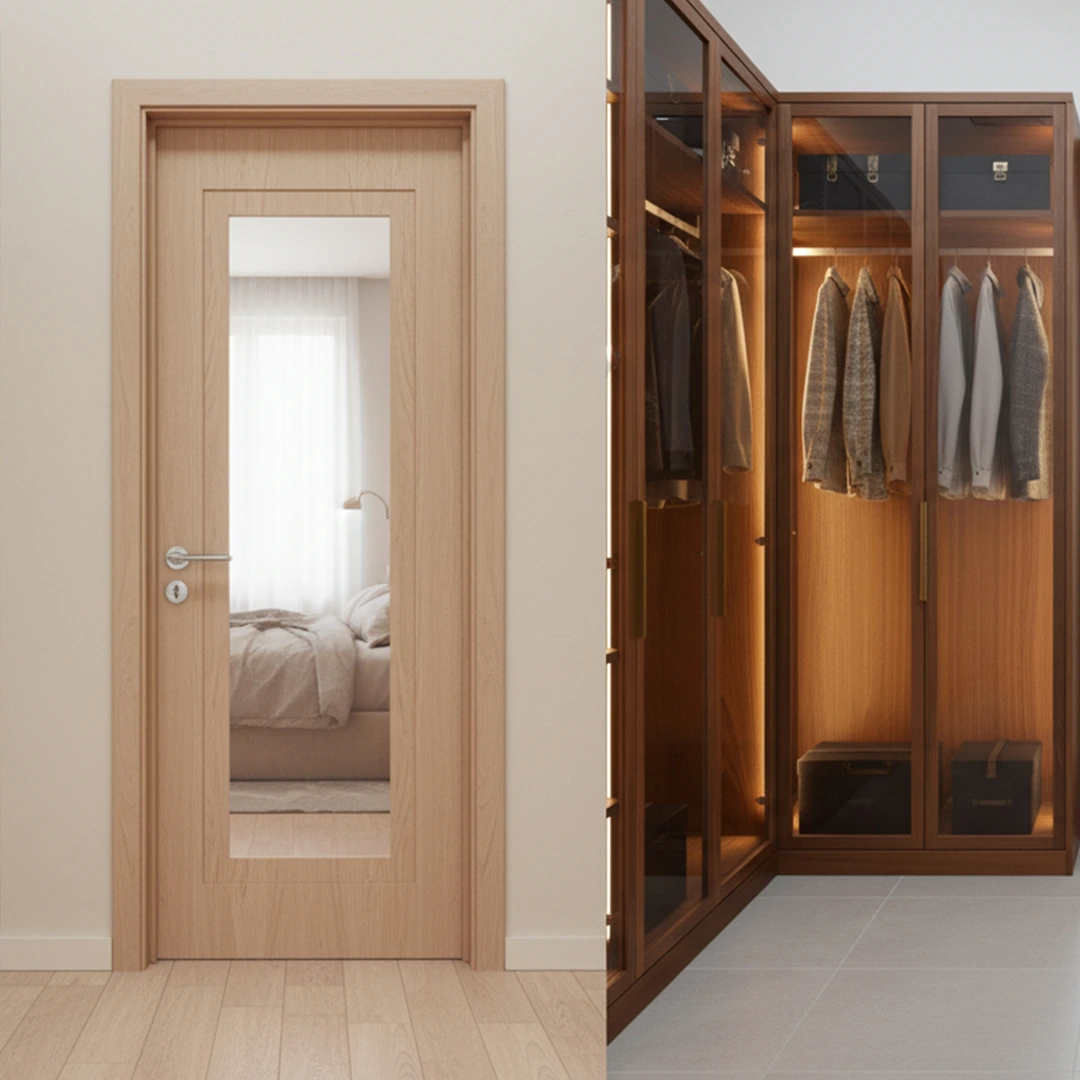 WPC painted doors UAE — termite-proof interior door by Fatima Doors Industry Umm Al Quwain