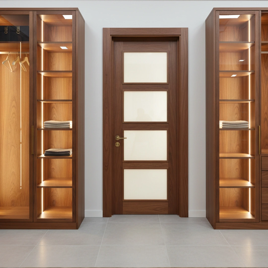 WPC painted doors UAE — termite-proof interior door by Fatima Doors Industry Umm Al Quwain