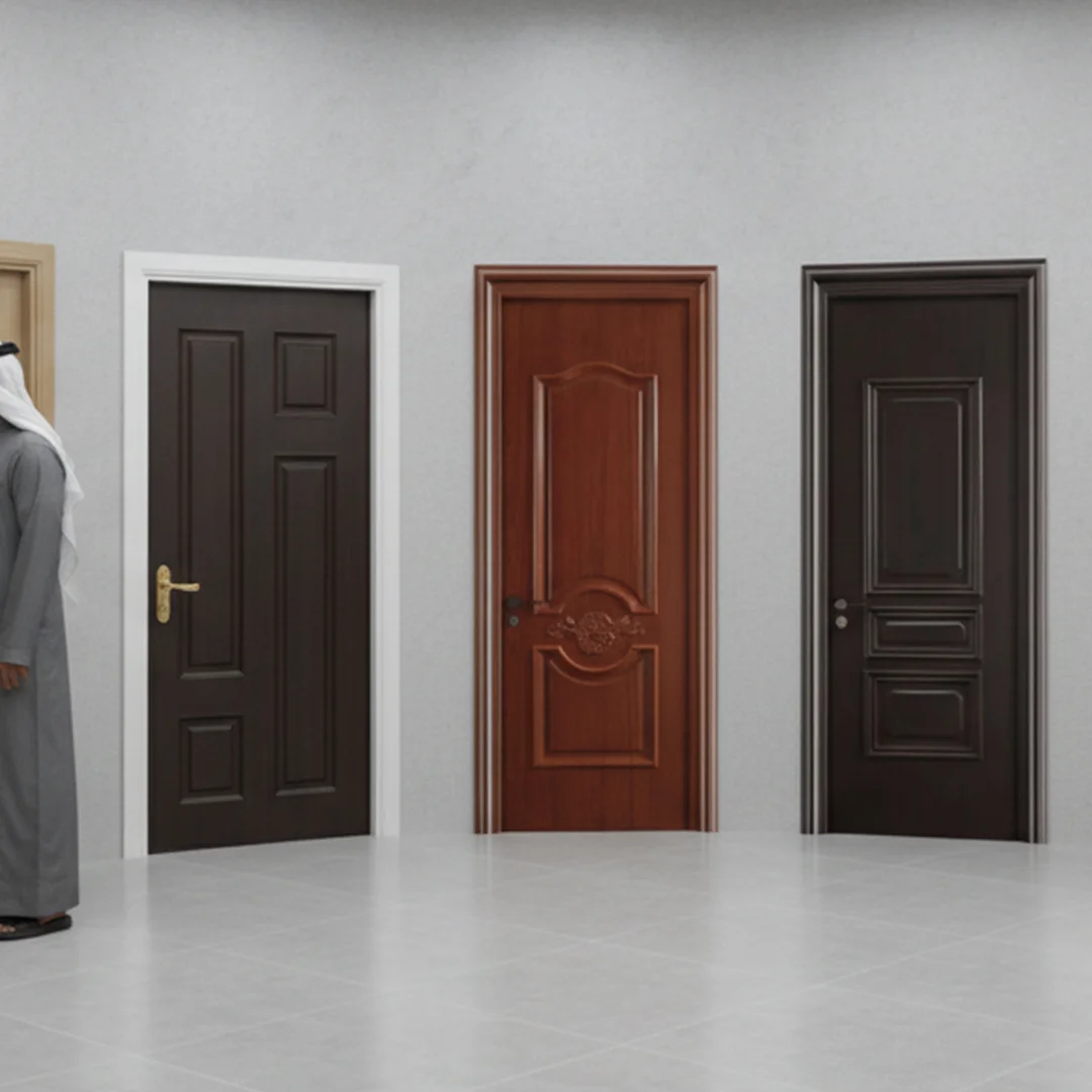 WPC doors UAE — termite-proof interior door by Fatima Doors Industry Umm Al Quwain